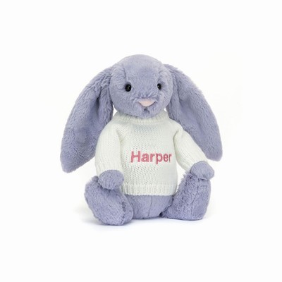 Jellycat Bashful Viola Bunny with Cream Jumper Australia | 578420VIX